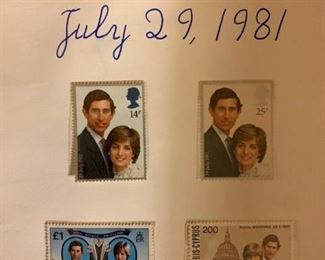 Princess Diana Royal Wedding Stamps