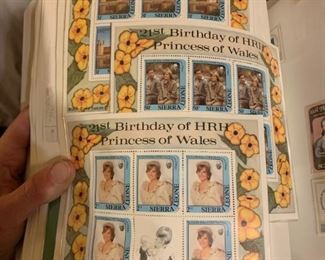 21st Birthday Princess of Wales Stamps