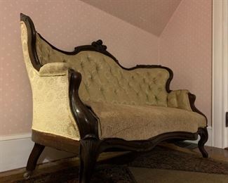 Tufted Back Chippendale Sofa