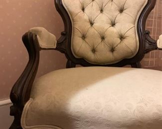 Chippendale Tufted Back Armchair