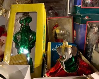 Ornaments, Gumby, Babar, Snoopy