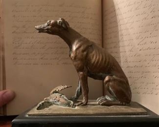 Dog with Duck, Statue