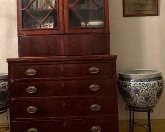 Hepplewhite Drop Front Desk with Hutch