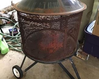 Metal Fire Pit with Top