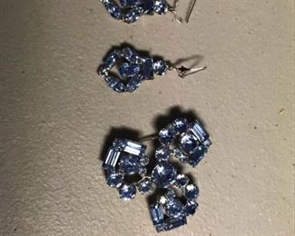 Costume Jewelry:  Brooch and Matching Earrings