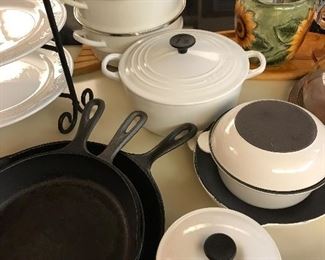 Le Creuset and Cast Iron Frying Pans