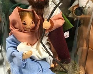 Glass Domed Anna Lee Nativity scene