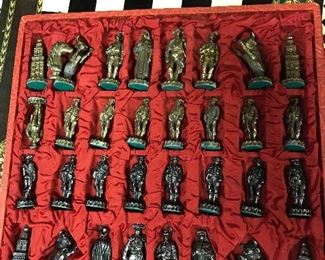Cool metal chess set