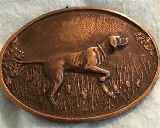 Tiffany Studio bronze belt buckle