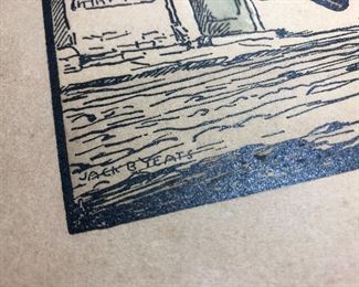 Jack Yeats The Post Car Original Artwork