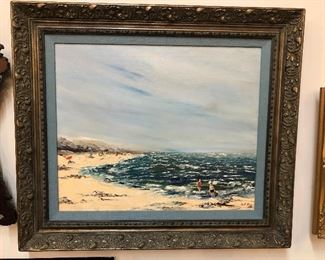 Original Canvas Seascape Signed Raul Lebrion 