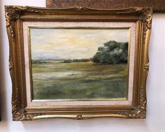 Original Canvas landscape Signed  C, Nauman 