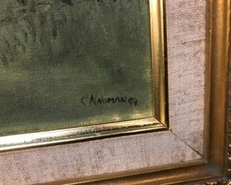 Original Canvas landscape Signed  C, Nauman 