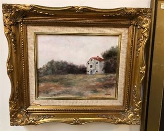 Original Canvas landscape Signed  C, Nauman 