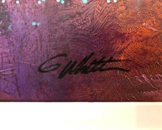 Abstract Original Foil Art signed 