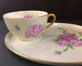 Tea Cup Luncheon Plate Set 