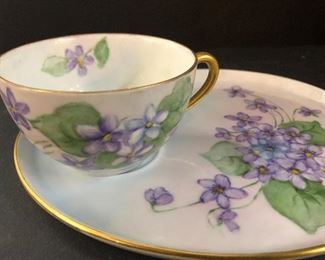 Tea Cup Luncheon Plate Set 