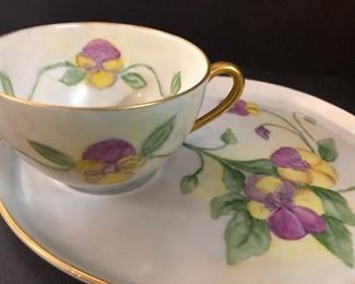 Tea Cup Luncheon Plate Set 
