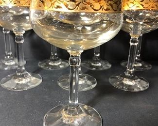 Gold Trim Stemware