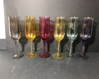 Multi Color Champagne Glasses