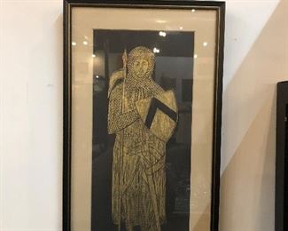Framed Brass Etching
