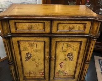 Grape Painted Cabinet Antique Look