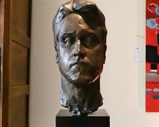 Bust of a Man, cast bronze 20th century, unknown.
