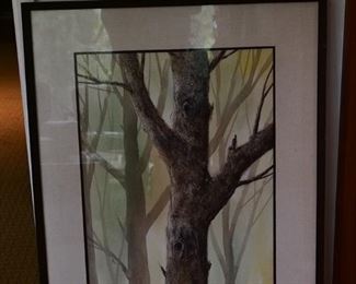 "Forest Tree" by John McIver c. 1975,  31"× 39" approximately. 