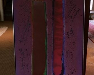Abstract by Basilious Pauls 1979, Acrylic on canvas 38" × 54"