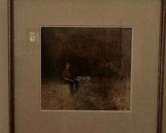 "Seated Man" by John McIver 23"×22" approximately
