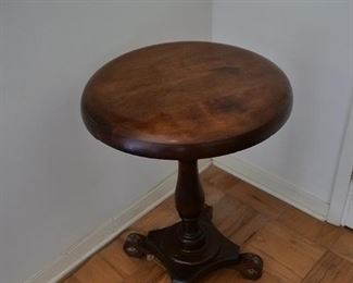 American Empire Table with unusual sloped edge
