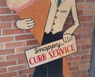 "Snappy Curb Service" a sidewalk sign from the Bloodworth Pharmacy Macon GA