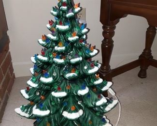 Vintage Ceramic Christmas Tree with Base