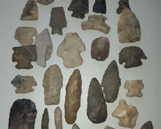 Five bags of Native American arrowheads