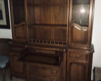 Beautiful secretary/ hutch.  The front pulls open to reveal a desk.