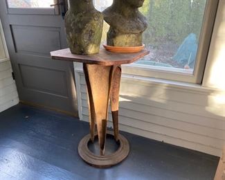 iron end table
