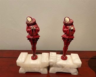 J.B. Hirsch harlequin bookends