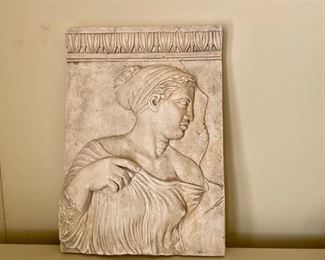 plaster relief plaque