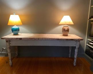 painted harvest table