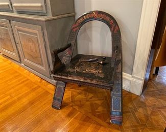 Antique carved Russian armchair