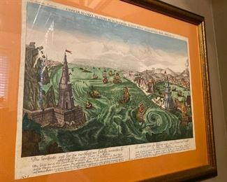 18th c. View of Whirlpool at Messina