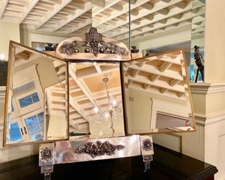 Victorian 3-part mirror