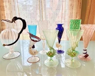 Collection of Venetian glass