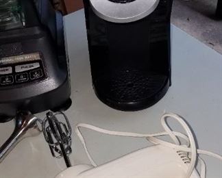 Keurig coffee maker, hand mixer