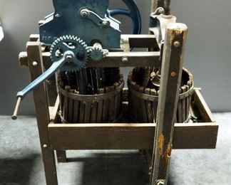 Antique Cast Iron Apple Cider Press, 46" x 34" x 20"