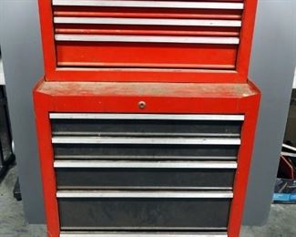 Craftsman 2 Piece Home Tool Storage Tool Box On Wheels, 10 Drawers, 51.5" x 27" x 18"