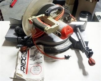 Ridgid 12" Electric Compound Miter Saw Model # MS1250, Includes Owner's Manual