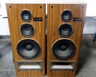 Technics Three Way Speakers, Model SB-A30, Qty 2, 35.5"H x 14.5"W x 10.5"D
