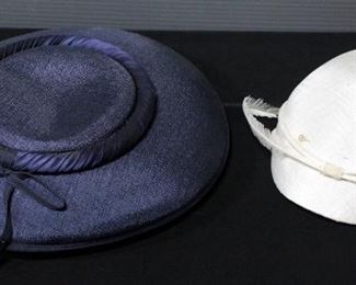 Two Vintage Womens Hats, 1 From Harzfeld's, No Sizing Found, Both In Boxes