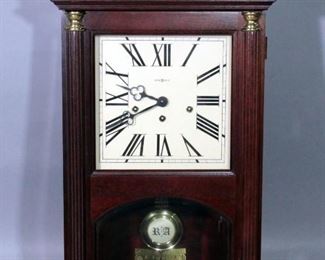 Howard Miller Wall Clock, With Winding Key, 29" H x 17" W